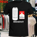 White Monster Marlboro Red Cigarette Breakfast T-shirt