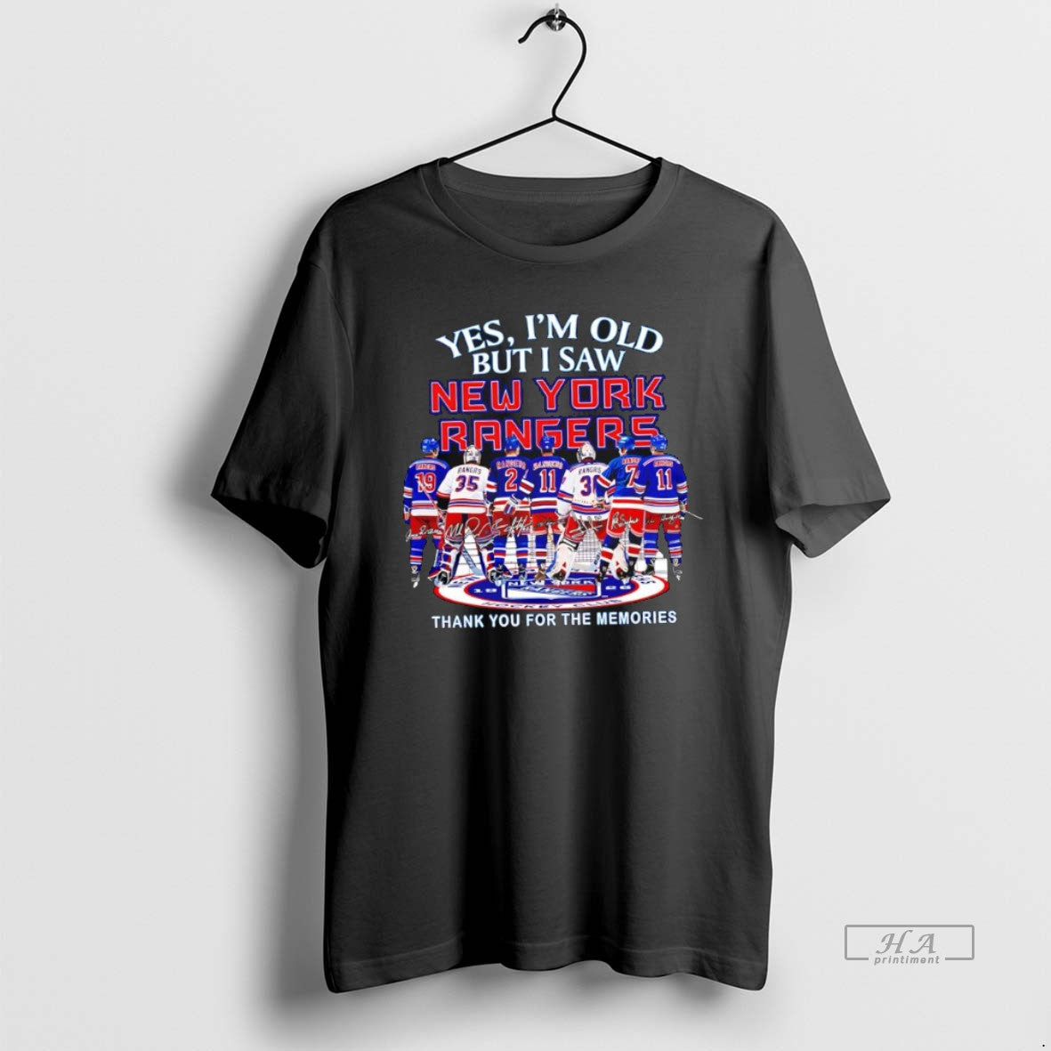 Official Yes Im Old But I Saw New York Rangers Hockey Signatures Thank You For T-Shirts, Hoodie, Sweatshirt | PureTeeCo.com