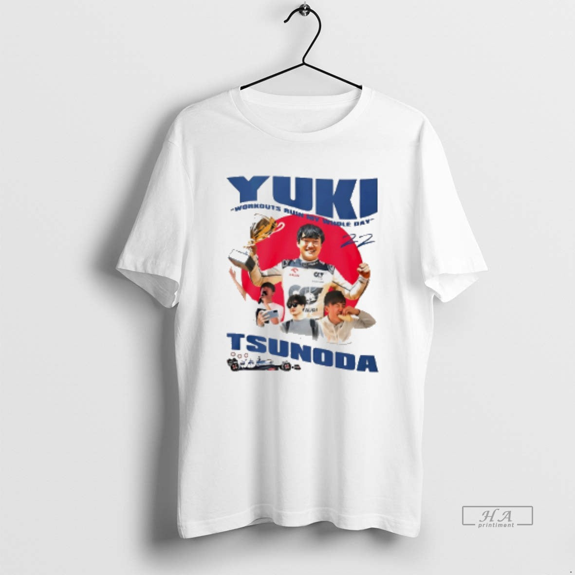 Official Yuki Tsunoda Workouts Ruin My Whole Day Signature T-Shirts, Hoodie, Sweatshirt | PureTeeCo.com