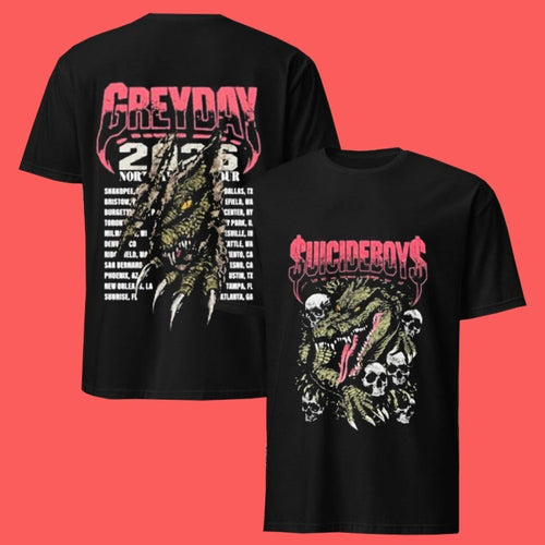 $uicideboy$ Greyday 2026 Tour Crocodile T-Shirts