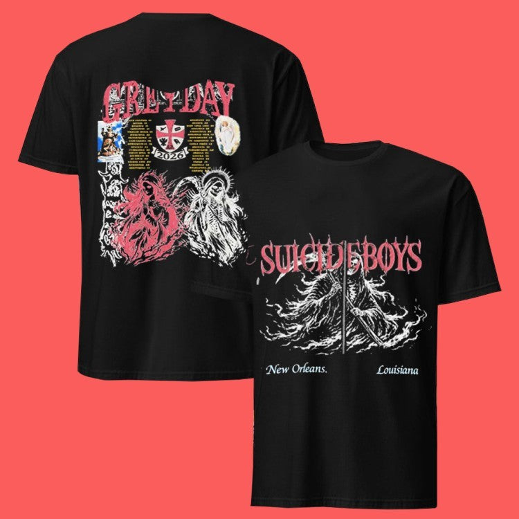 $uicideboy$ Greyday 2026 Tour New Grim Reaper T-Shirts