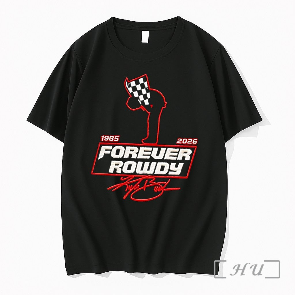 Officials 1985 2026 Forever Rowdy Kyle Busch Checkered Flag Black