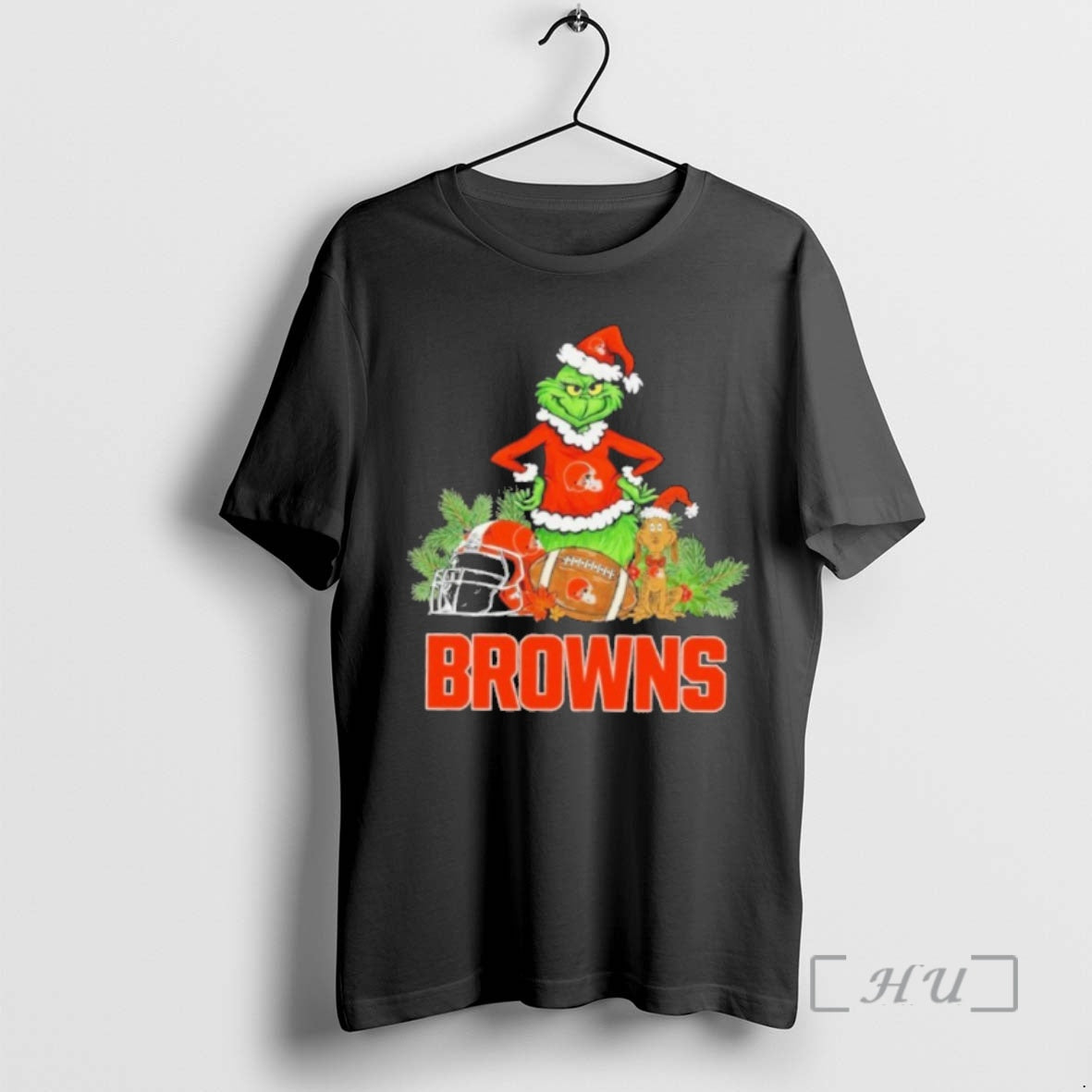 Officials 2025 Santa Grinch X Dog Ball Merry Christmas Browns Logo Premium T Shirts Sweater Hoodie, Sweatshirt
