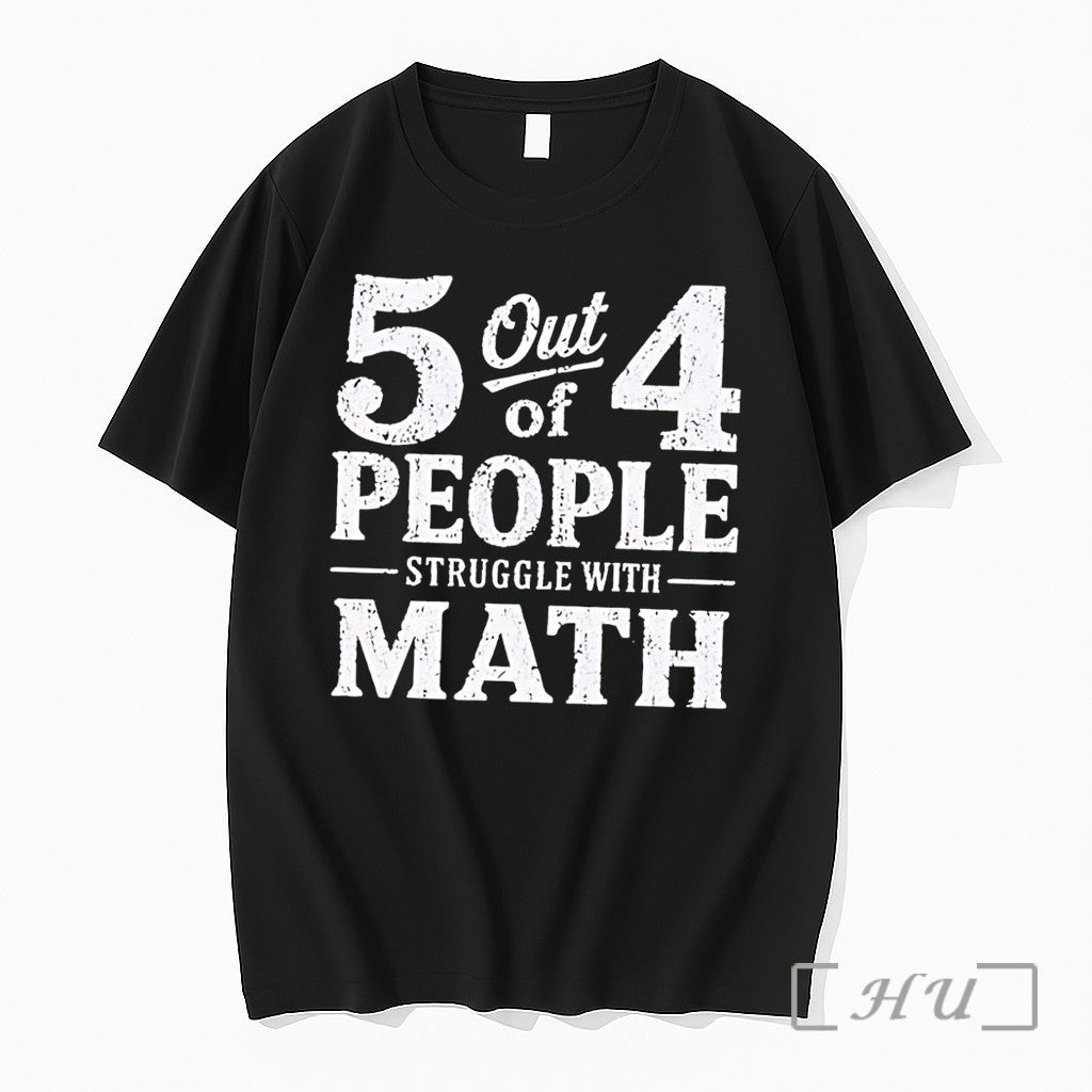Officials 5 Out Of 4 People Struggle With Math Humorous Black Premium T Shirts Sweater