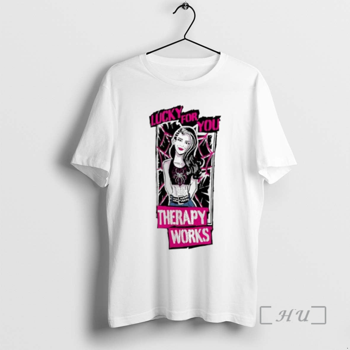Officials Aj Lee Therapy Works Lucky For You Graphic T-Shirts, Hoodie, Sweatshirt | PureTeeCo.com