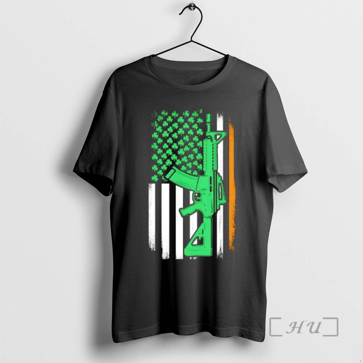 Officials Ar15 Gun Irish American Flag T-Shirts, Hoodie, Sweatshirt | PureTeeCo.com