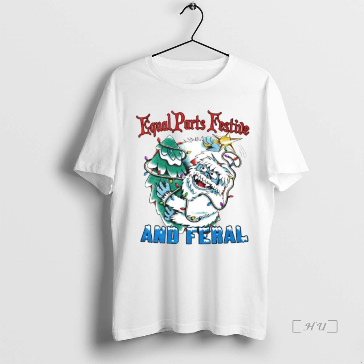 Officials Abominable Snow Monster Equal Parts Festive And Feral Ornaments T-Shirts, Hoodie, Sweatshirt | PureTeeCo.com