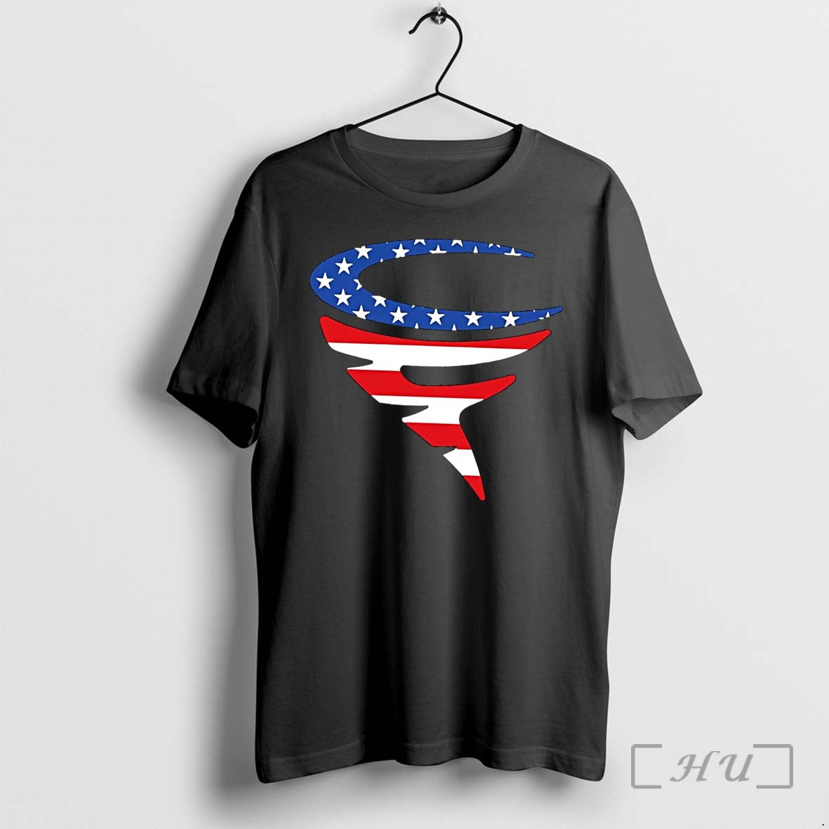 Officials Abstract American Flag Stars Stripes Logo Black