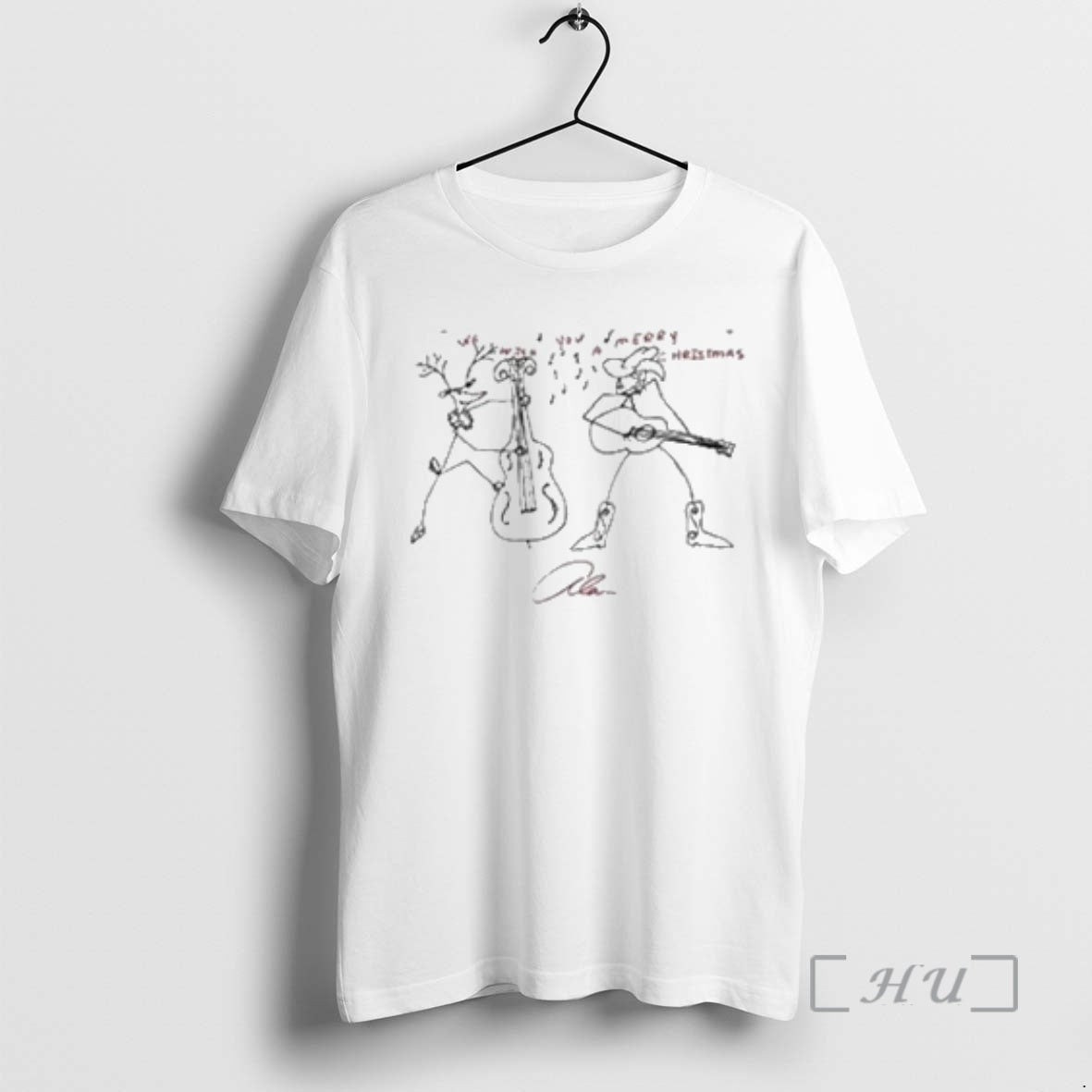Officials Alan Jackson Sketch Christmas 2025 Holiday Circle White T-Shirts, Hoodie, Sweatshirt | PureTeeCo.com