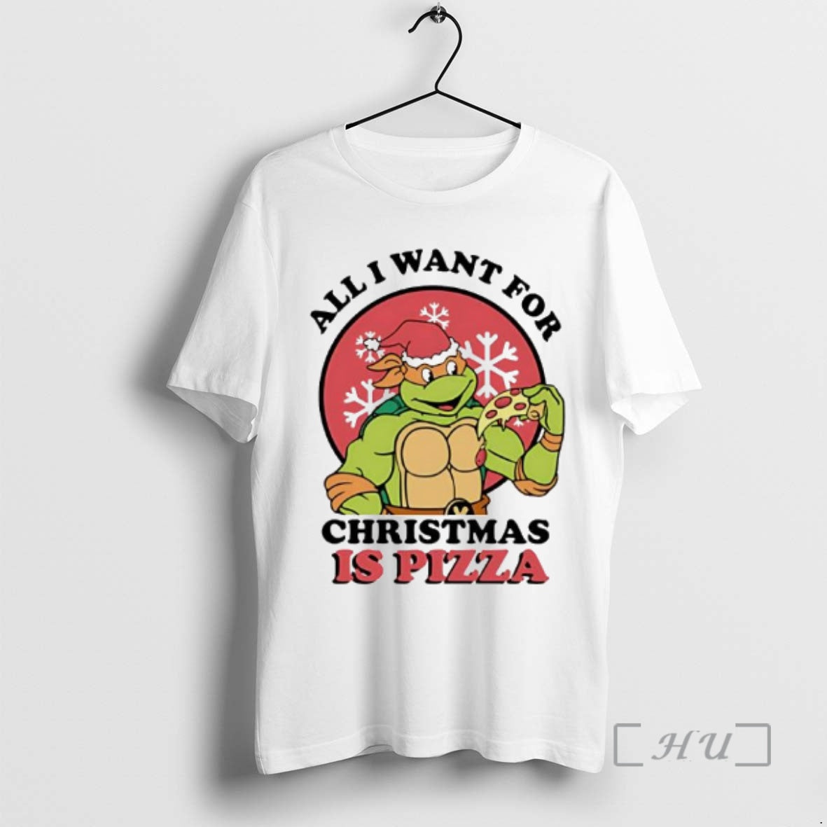 Officials All I Want For Christmas Is Pizza Ninja Turtles Graphic Premium T Shirts Sweater Hoodie, Sweatshirt | PureTeeCo.com
