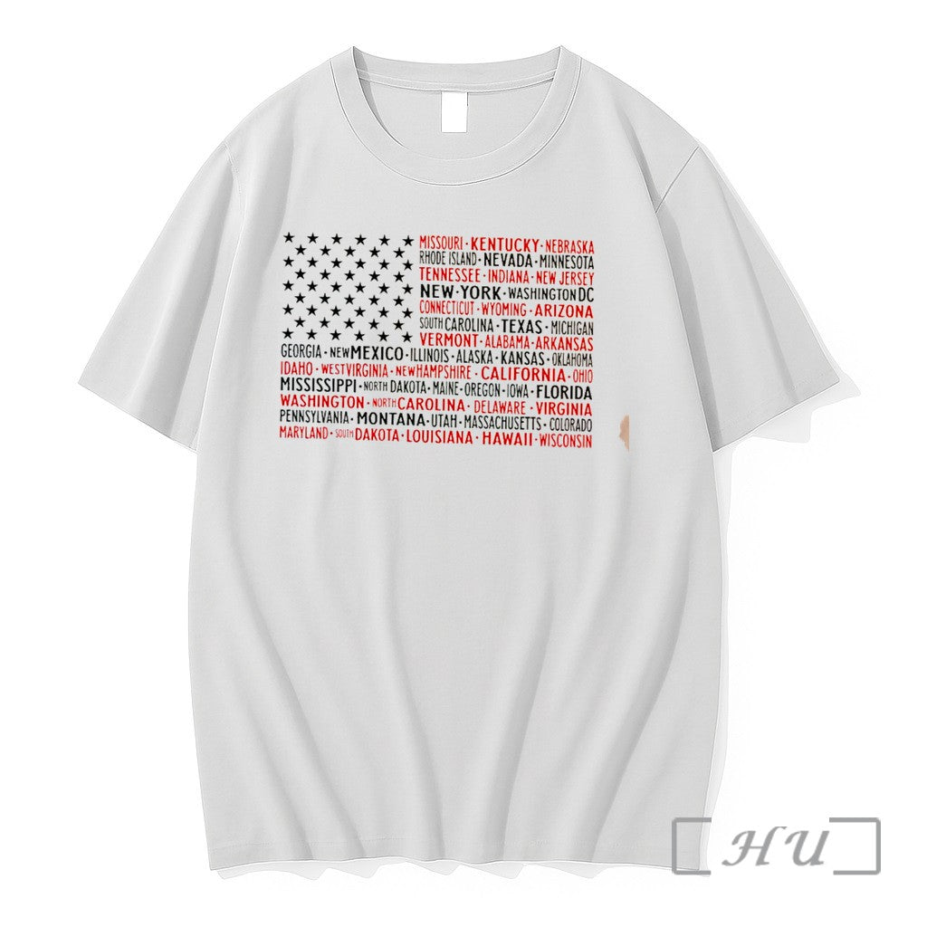 Officials American Flag 4th Of July States Patriotic Usa Tee