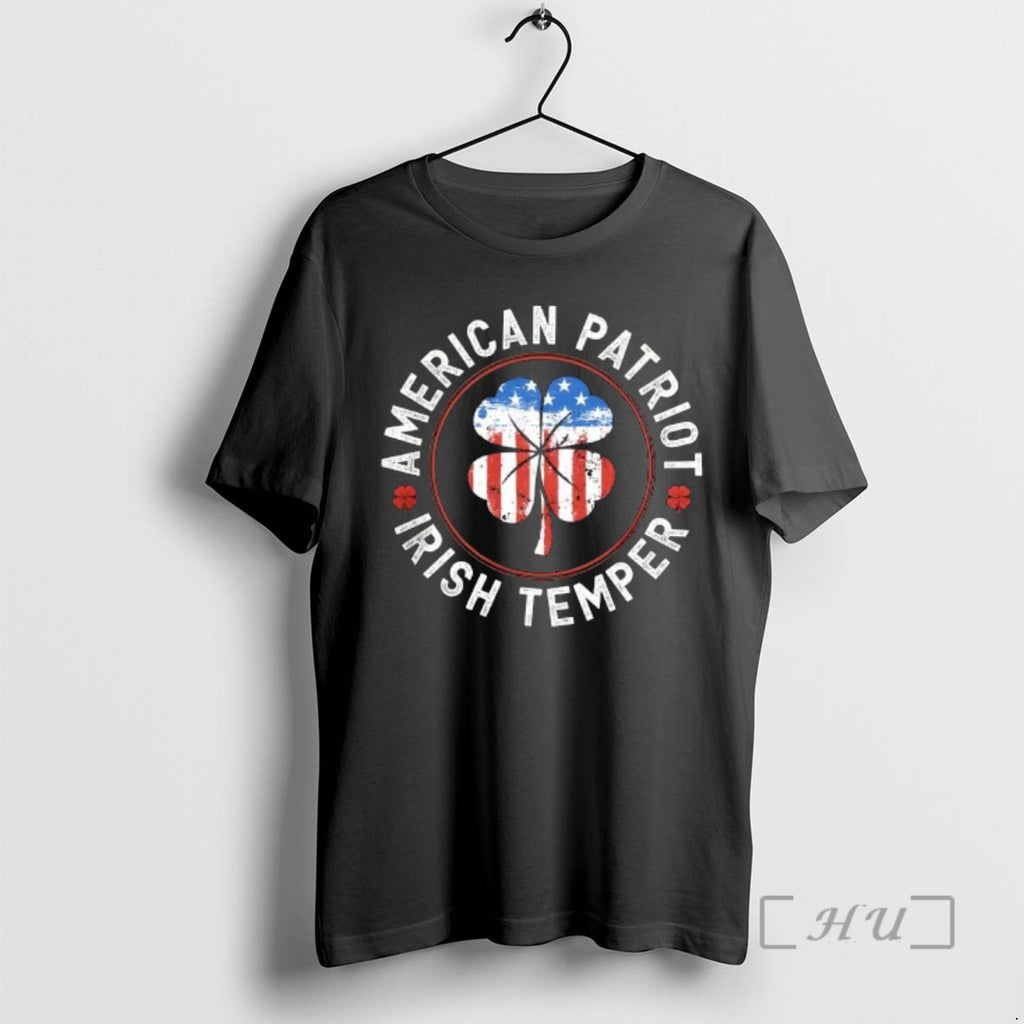 Officials American Patriot Irish Temper Us Flag T-Shirts, Hoodie, Sweatshirt | PureTeeCo.com