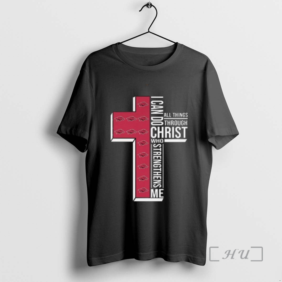 Officials Arkansas Razorbacks I Can Do All Things Through Christ Who Strengthens Me Cross Circle T-Shirts, Hoodie, Sweatshirt