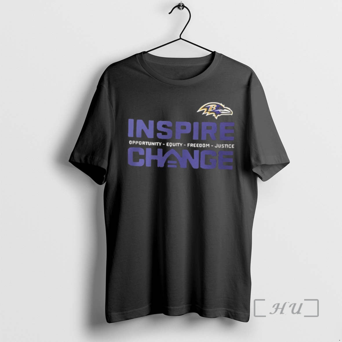 Officials Baltimore Ravens Inspire Change Ravens Opportunity Equity Freedom Justice 2 Sided Premium T Shirts Hoodie,...