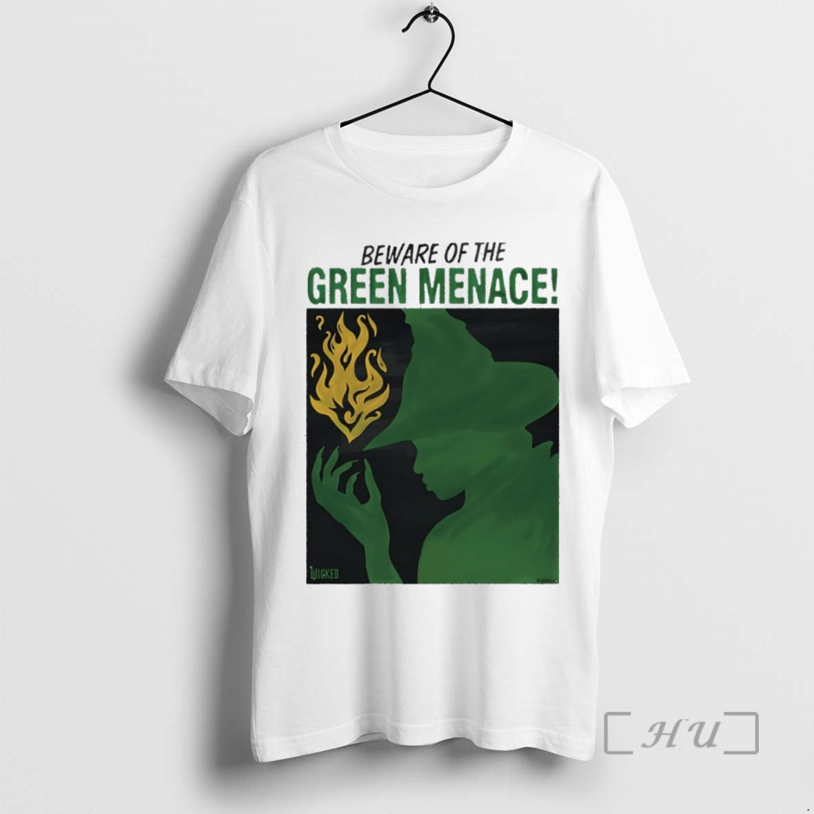 Officials Beware Of The Green Menace Elphaba Wicked Circle T-Shirts, Hoodie, Sweatshirt | PureTeeCo.com