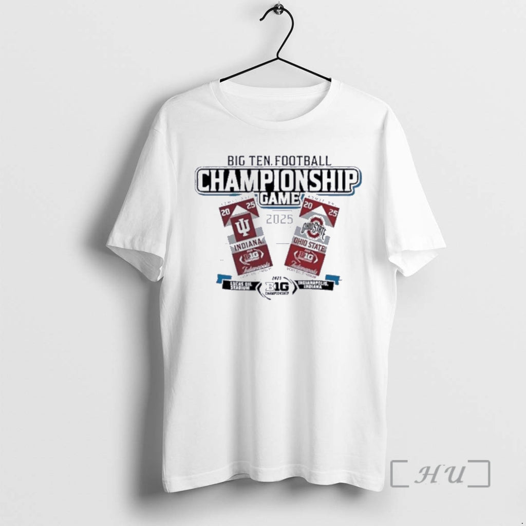 Officials Big Ten 2025 Football Championship Hoosiers Vs Buckeyes T-Shirts, Hoodie, Sweatshirt | PureTeeCo.com