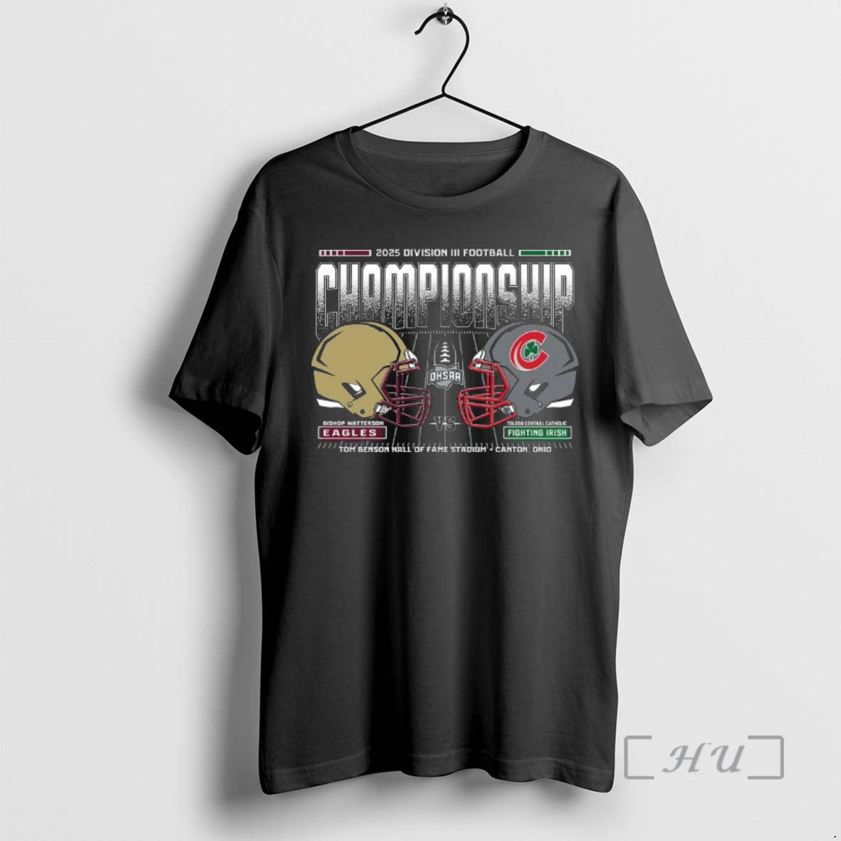 Officials Bishop Watterson Vs Toledo Central Catholic 2025 Ohsaa Diii Football Championship Matchup Premium T-Shirts,...