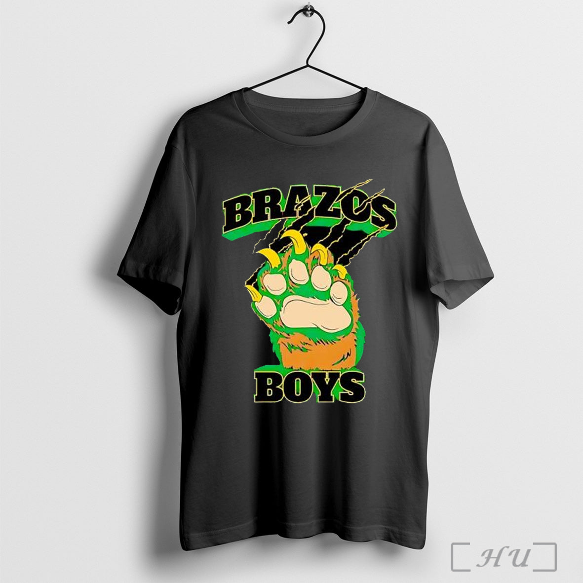 Officials Brazos Boys Big Claw Scratching Text Distressed T Shirt