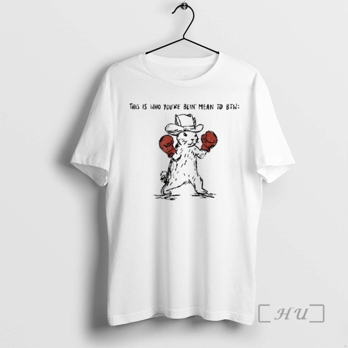 Officials Bunny Cowboy Boxing This Is Who Youre Bein Mean To Btw Premium T Shirts Hoodie, Sweatshirt | PureTeeCo.com