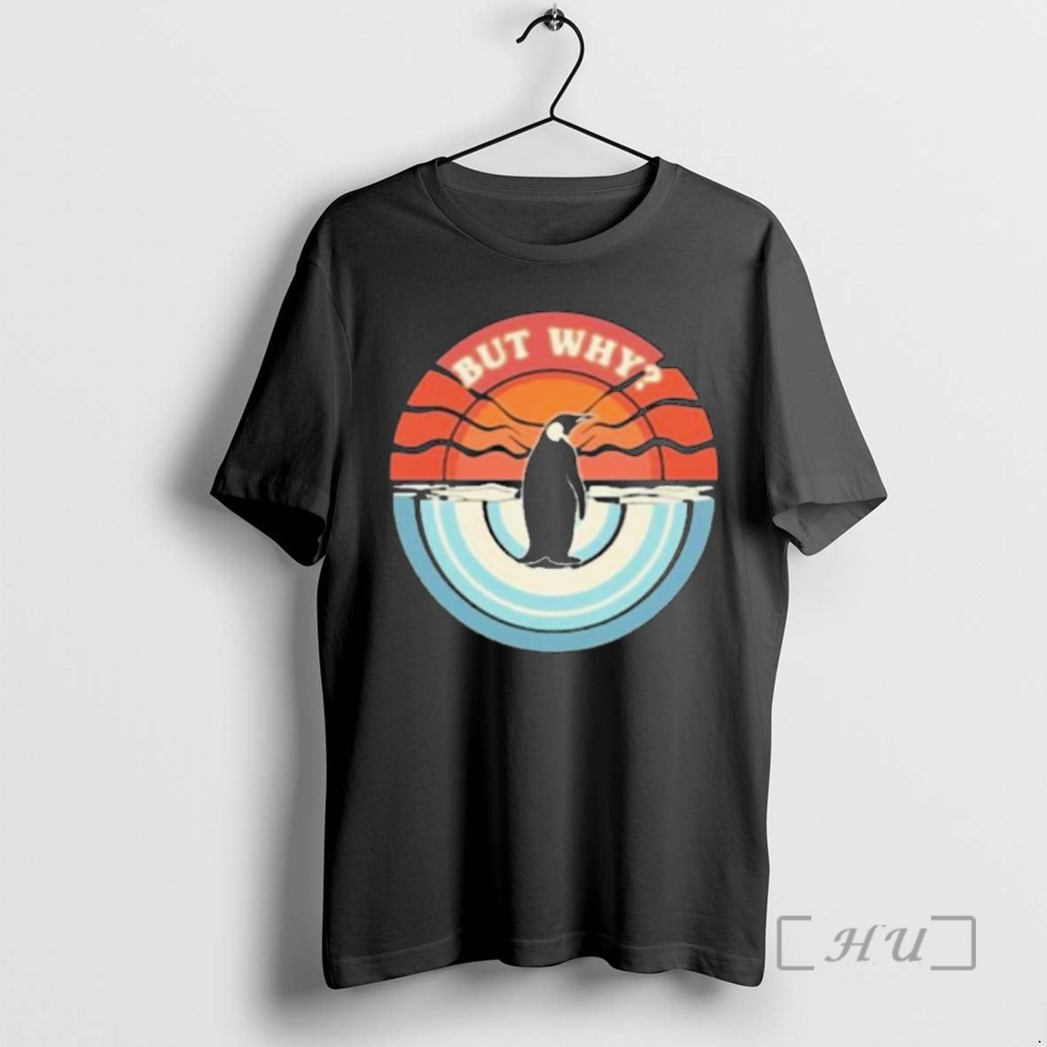 Officials But Why Penguin Retro Sunset T-Shirts, Hoodie, Sweatshirt | PureTeeCo.com