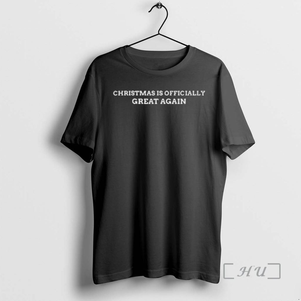 Officials Christmas Is Officially Great Again Circle Black T-Shirts, Hoodie, Sweatshirt | PureTeeCo.com