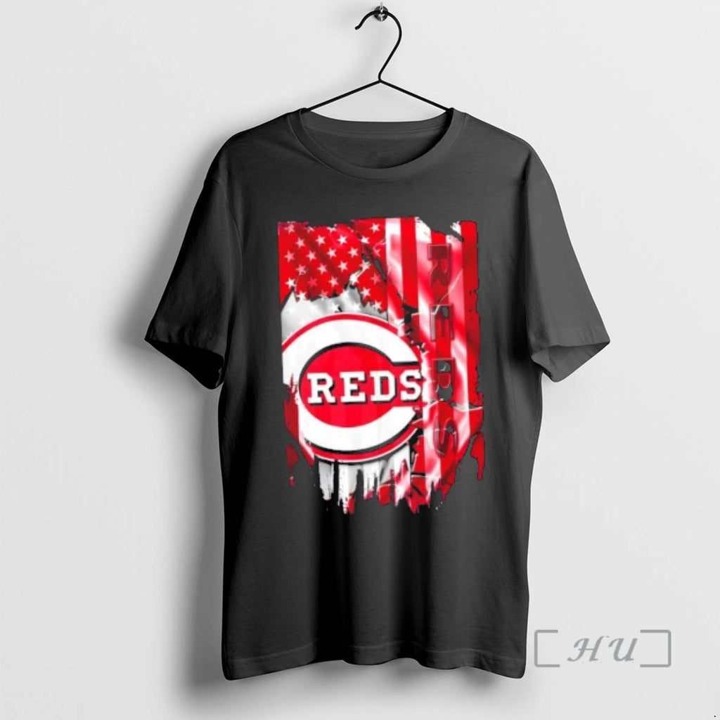 Officials Cincinnati Reds Baseball X American Flag T-Shirts, Hoodie, Sweatshirt | PureTeeCo.com