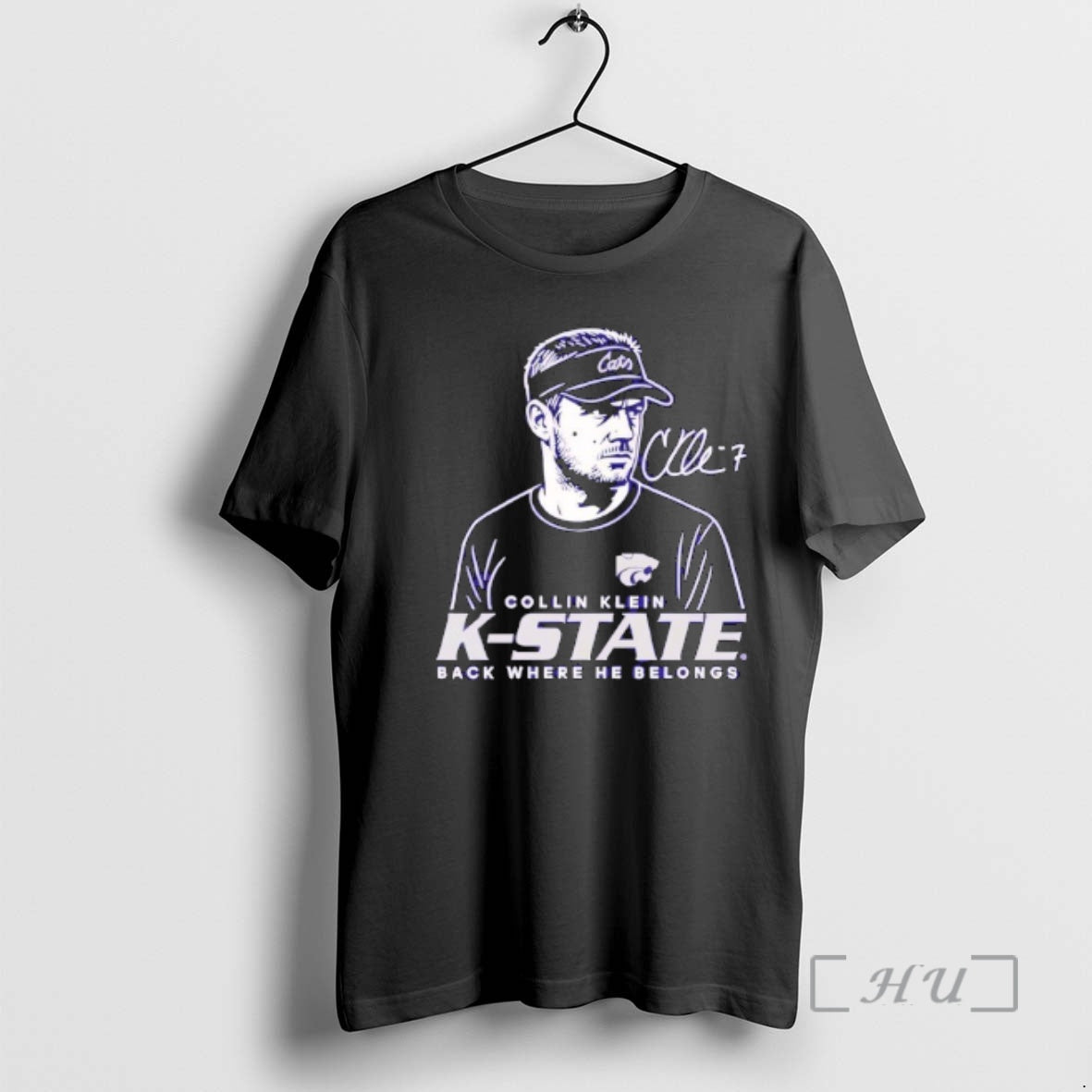 Officials Collin Klein K State Wildcats Caricature Signature T-Shirts, Hoodie, Sweatshirt | PureTeeCo.com