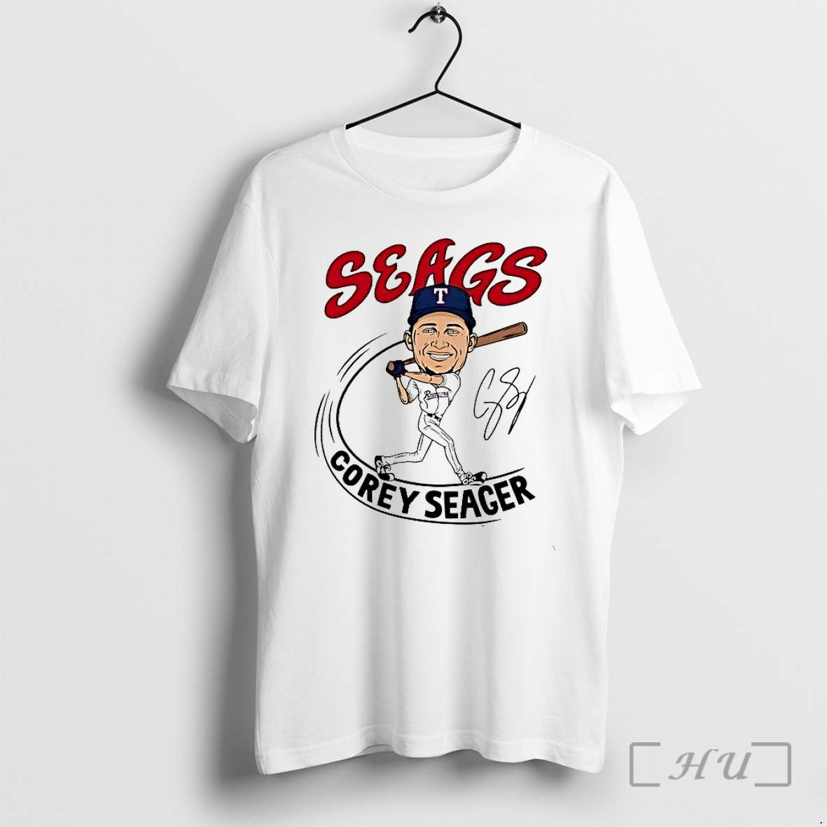 Officials Corey Seager Seags Batter Signature Texas Rangers Tee