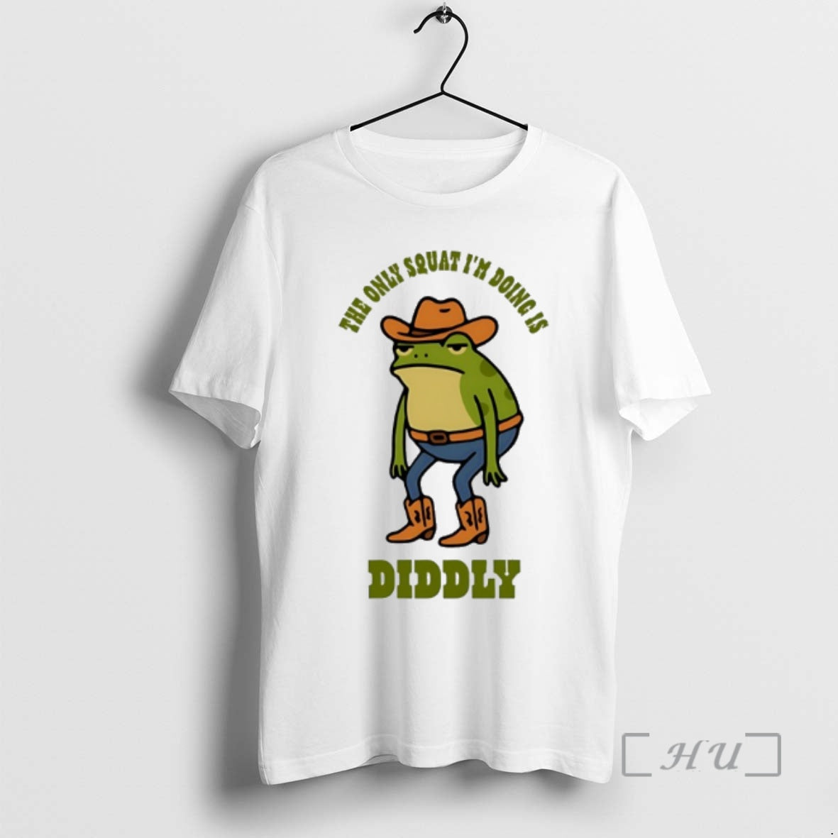 Officials Cowboy Frog The Only Squat Im Doing Is Diddly T-Shirts, Hoodie, Sweatshirt | PureTeeCo.com