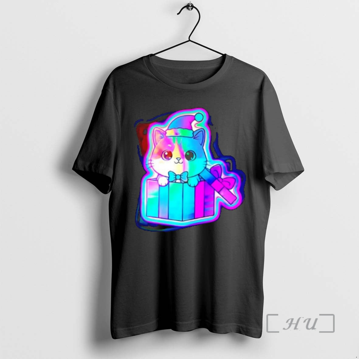 Officials Cute Christmas Cat Neon T-Shirts, Hoodie, Sweatshirt | PureTeeCo.com