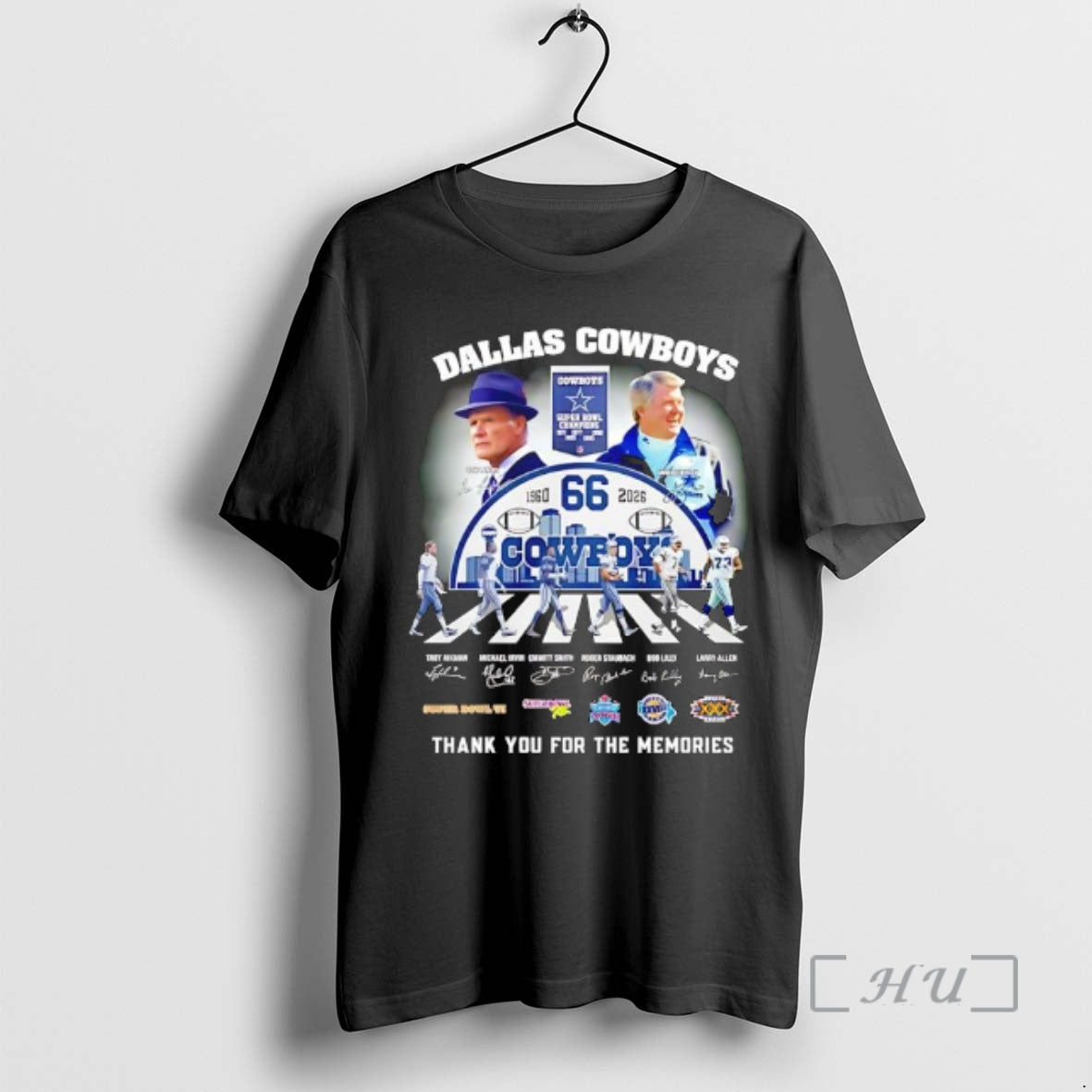 Officials Dallas Cowboys 66 Season Thank You For The Memories Signatures Premium T Shirts Sweater Hoodie, Sweatshirt