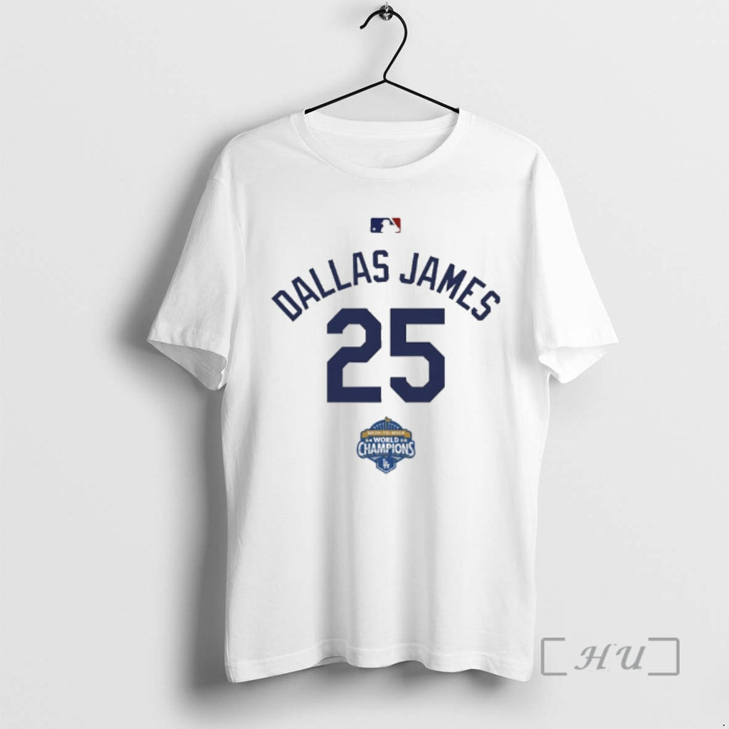 Officials Dallas James 25 Back To Back Champs World Champions T-Shirts, Hoodie, Sweatshirt | PureTeeCo.com