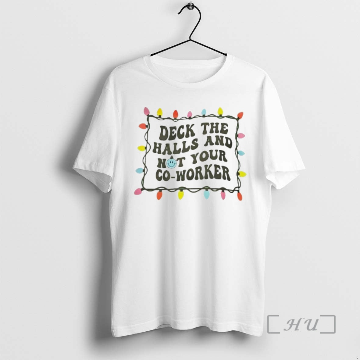 Officials Deck The Halls And Not Your Co Worker Christmas Lights Graphic Premium T Shirts Hoodie, Sweatshirt | PureTeeCo.com