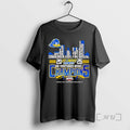 Officials Delaware Blue Hens 2025 68 Ventures Bowl Champions Player Name Skyline Premium T Shirts Hoodie, Sweatshirt