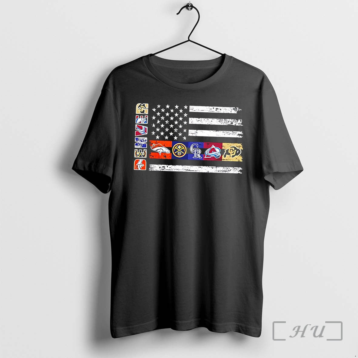 Officials Denver Sports Teams Logos Flag Tee
