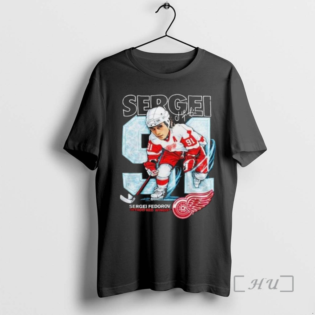 Officials Detroit Red Wings Sergei Fedorov Night 2026 Celebration T-Shirts, Hoodie, Sweatshirt | PureTeeCo.com