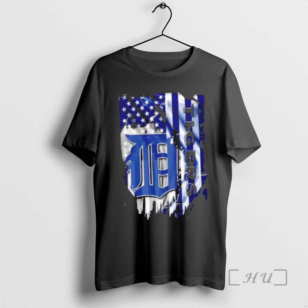Officials Detroit Tigers Baseball X American Flag T-Shirts, Hoodie, Sweatshirt | PureTeeCo.com