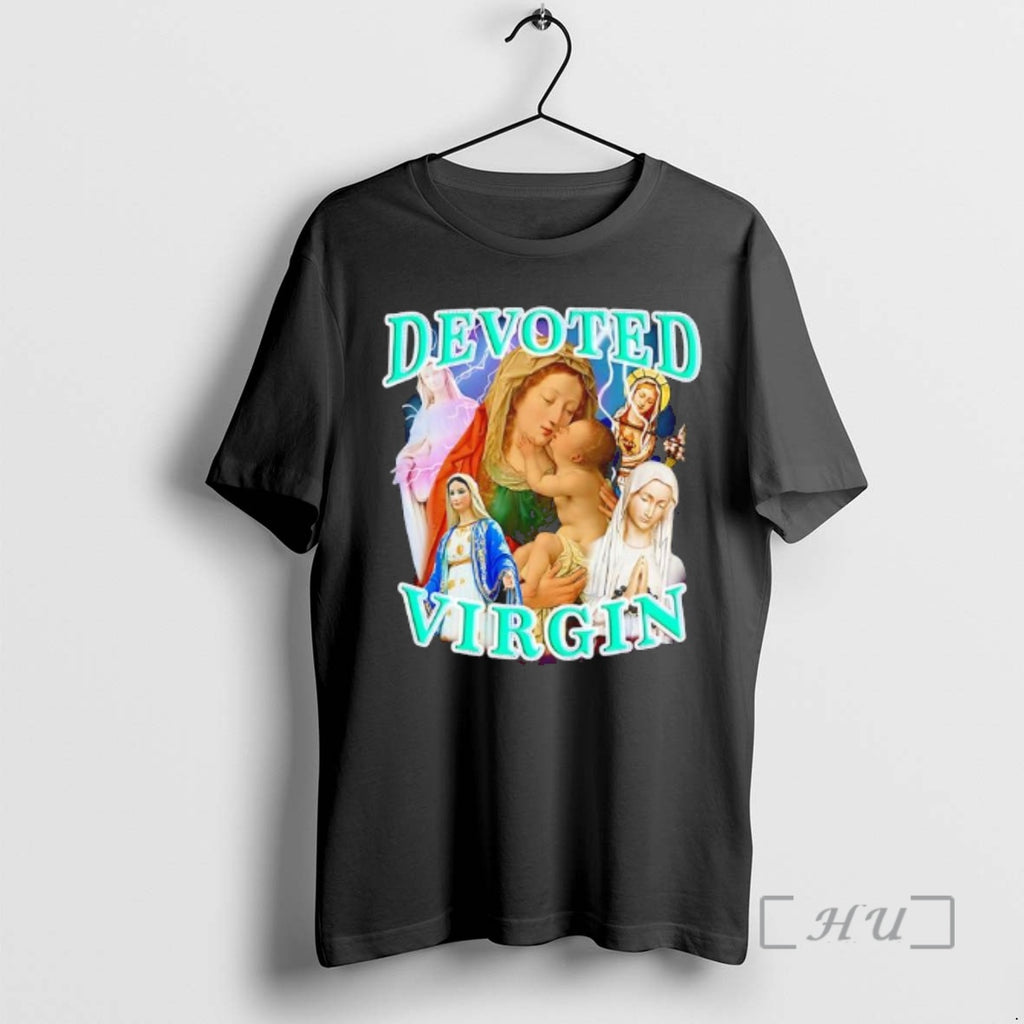 Officials Devoted Virgin Vintage Religious Graphic T-Shirts, Hoodie, Sweatshirt | PureTeeCo.com