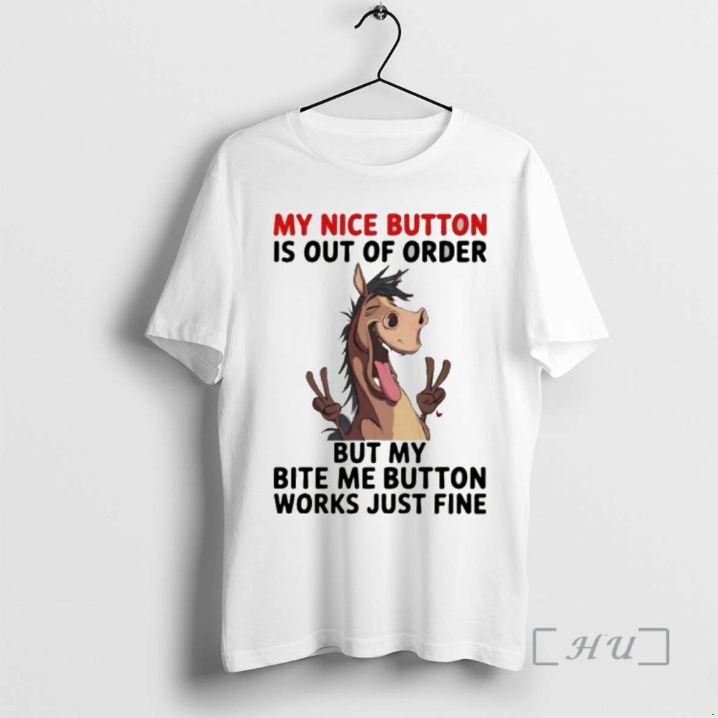 Officials Donkey My Nice Button Is Out Of Order But My Bite Me Button Works T-Shirts, Hoodie, Sweatshirt | PureTeeCo.com