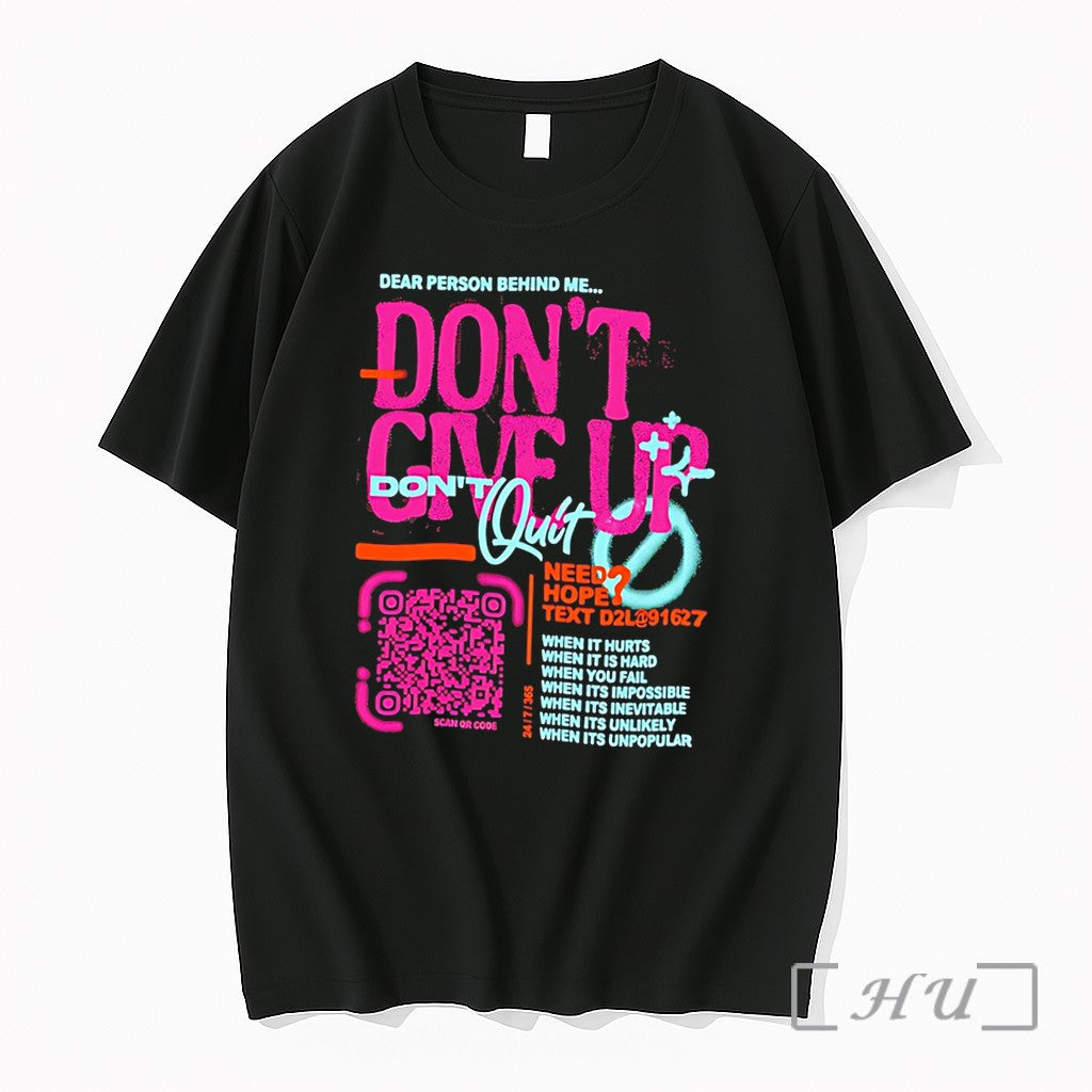 Officials Dont Give Up Quit Need Hope Text Tee