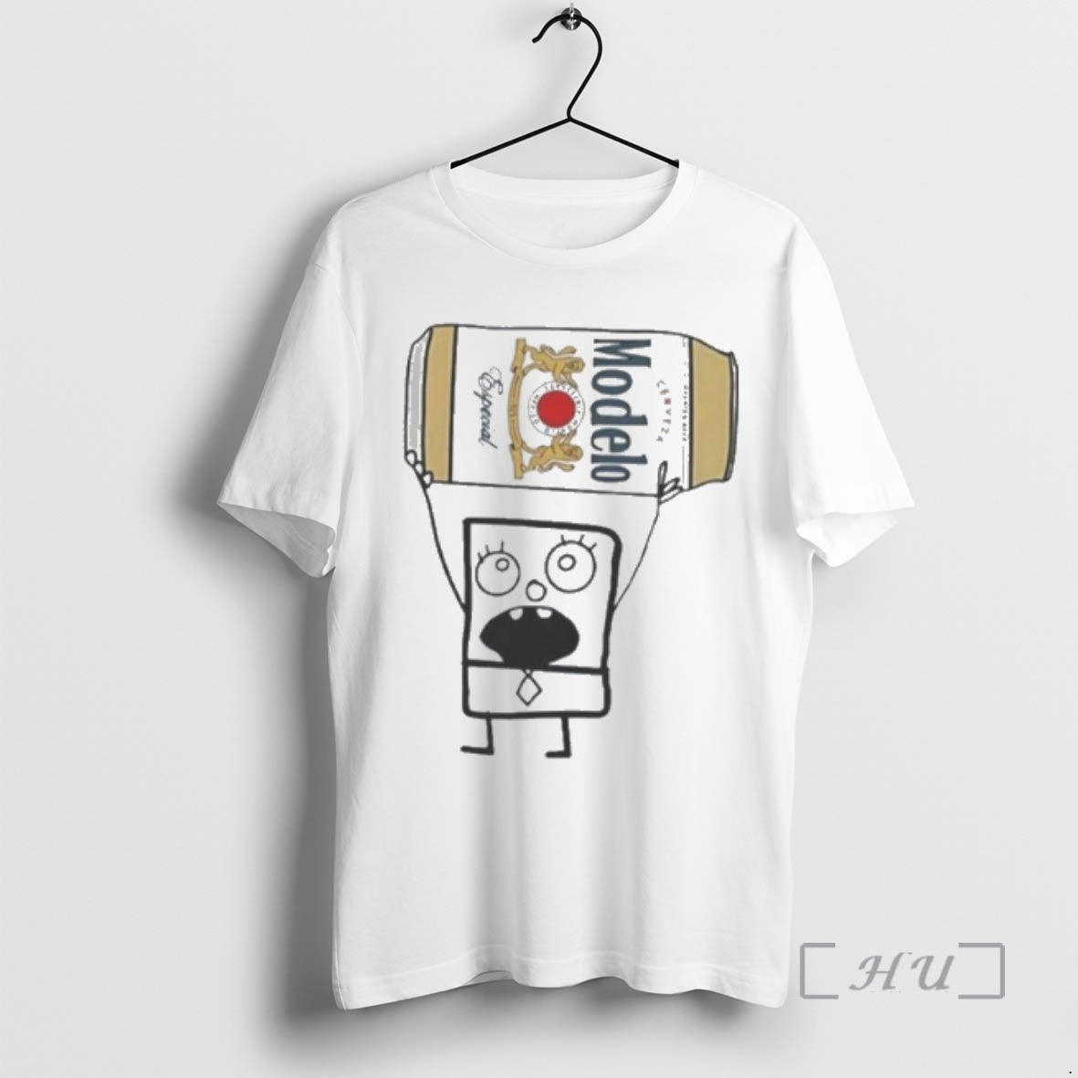Officials Doodlebob Holding Modelo Especial Beer Can T-Shirts, Hoodie, Sweatshirt | PureTeeCo.com