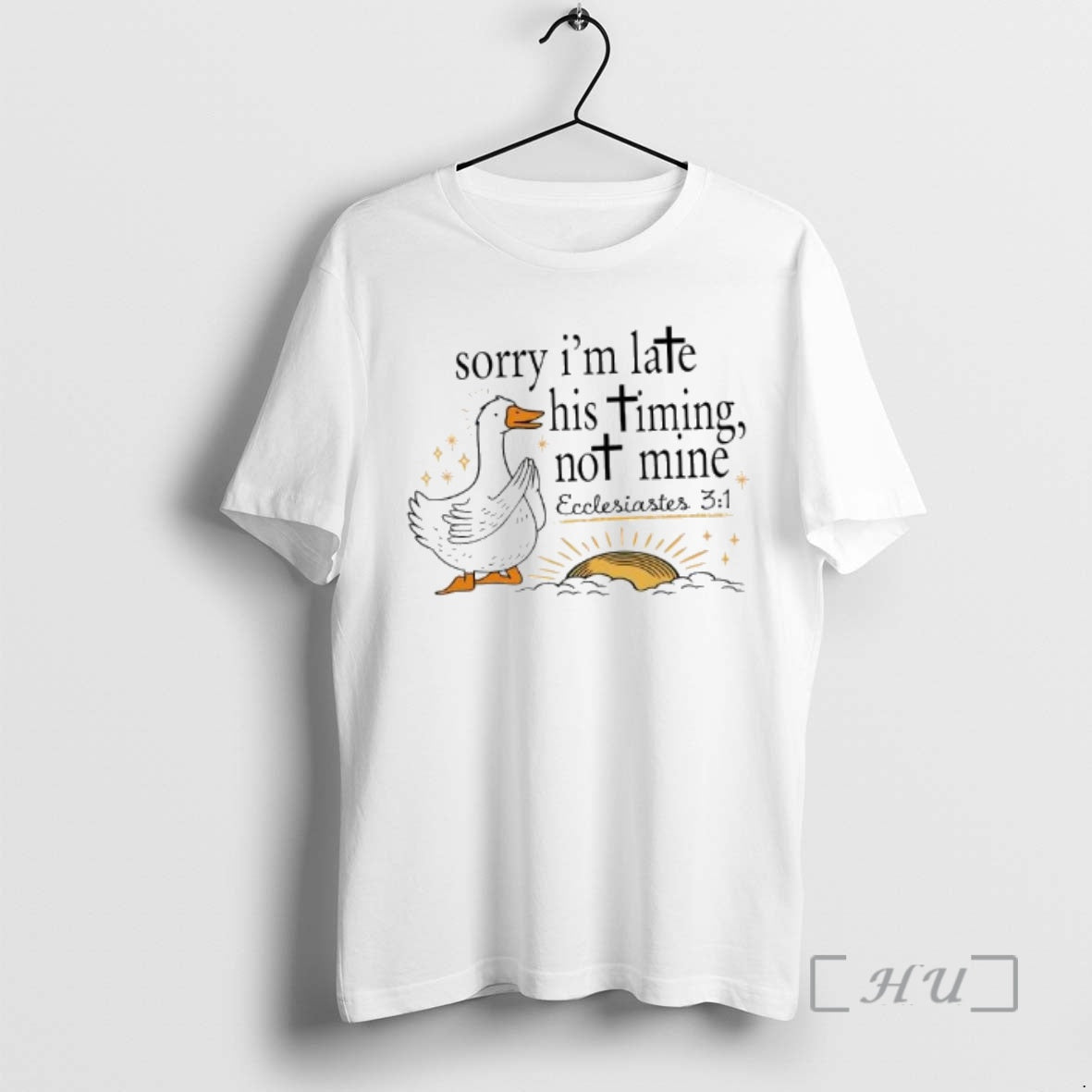 Officials Duck Jesus Sorry Im Late His Timing Not Mine T-Shirts, Hoodie, Sweatshirt | PureTeeCo.com
