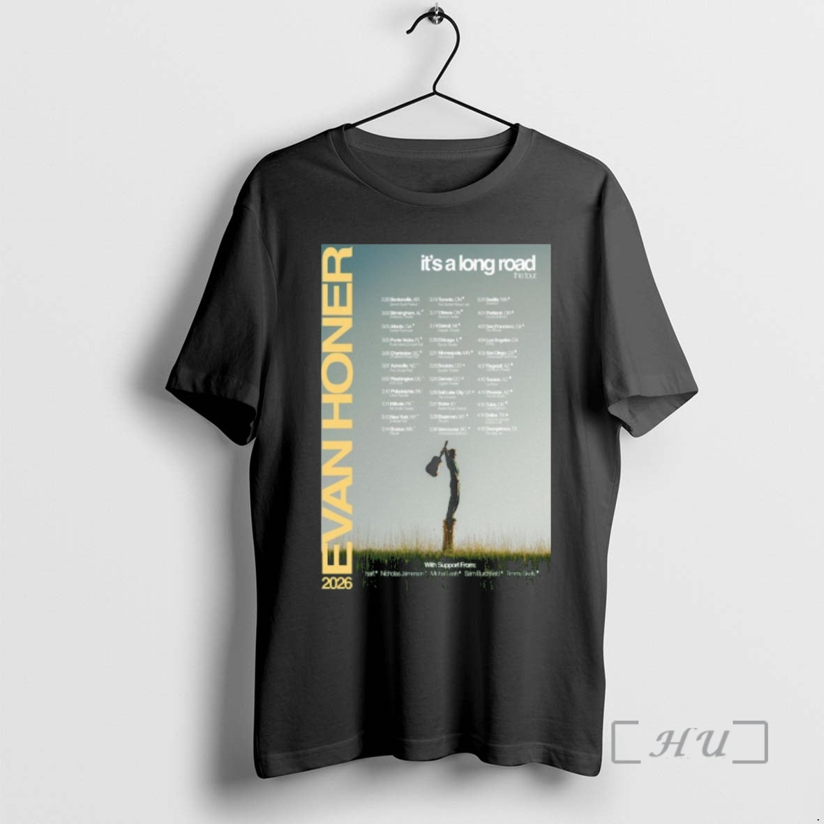 Officials Evan Honer 2026 Its A Long Road Tour T-Shirts, Hoodie, Sweatshirt | PureTeeCo.com