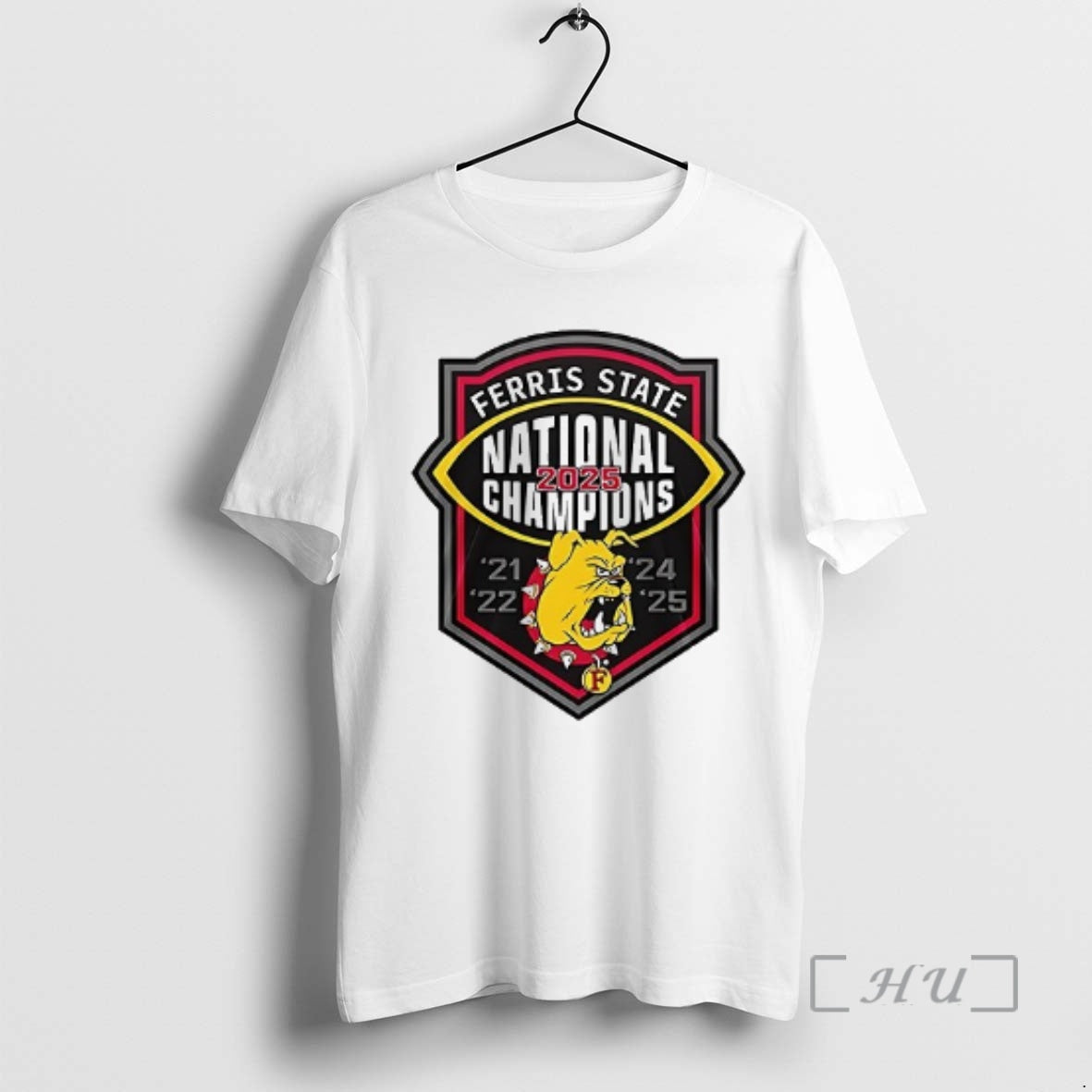 Officials Ferris State Bulldogs Ncaa Division Ii National Champions Back To Back Mascot Double Sided T-Shirts, Hoodie,...