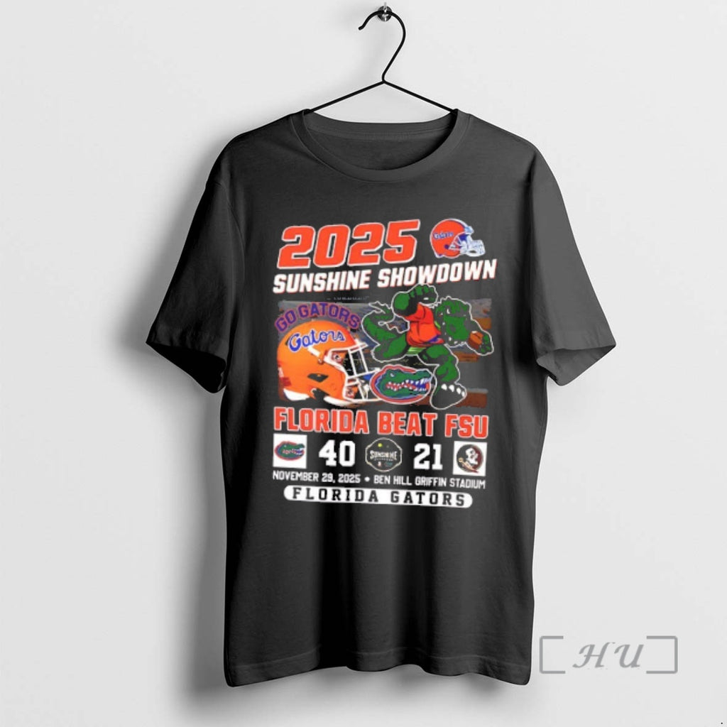 Officials Florida Beat Fsu 40 21 Back To Back 2025 Sunshine Showdown Champions 2 Sided T-Shirts, Hoodie, Sweatshirt