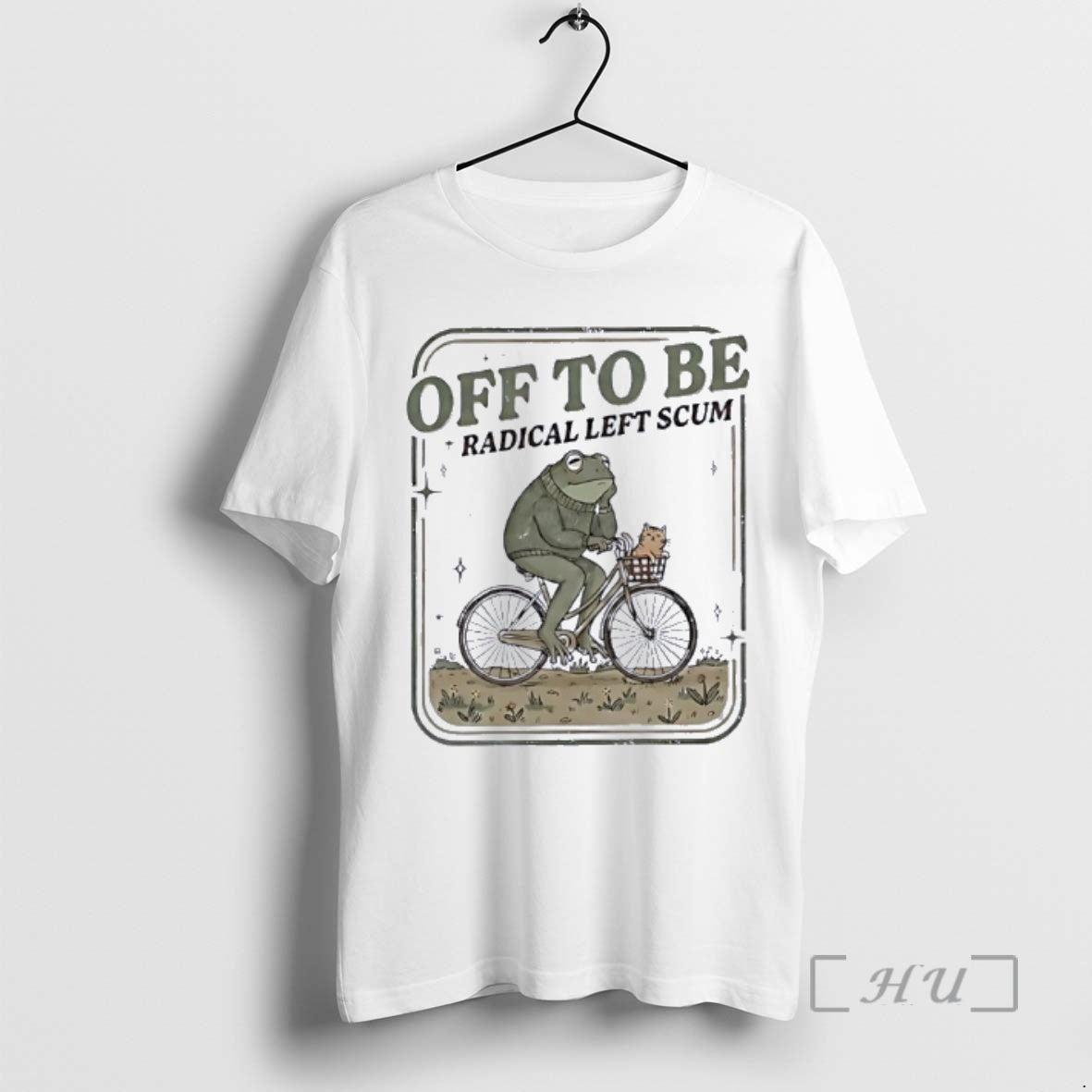 Officials Frog And Cat Driving Bicycle Off To Be Radical Left Scum Premium T Shirts Hoodie, Sweatshirt | PureTeeCo.com