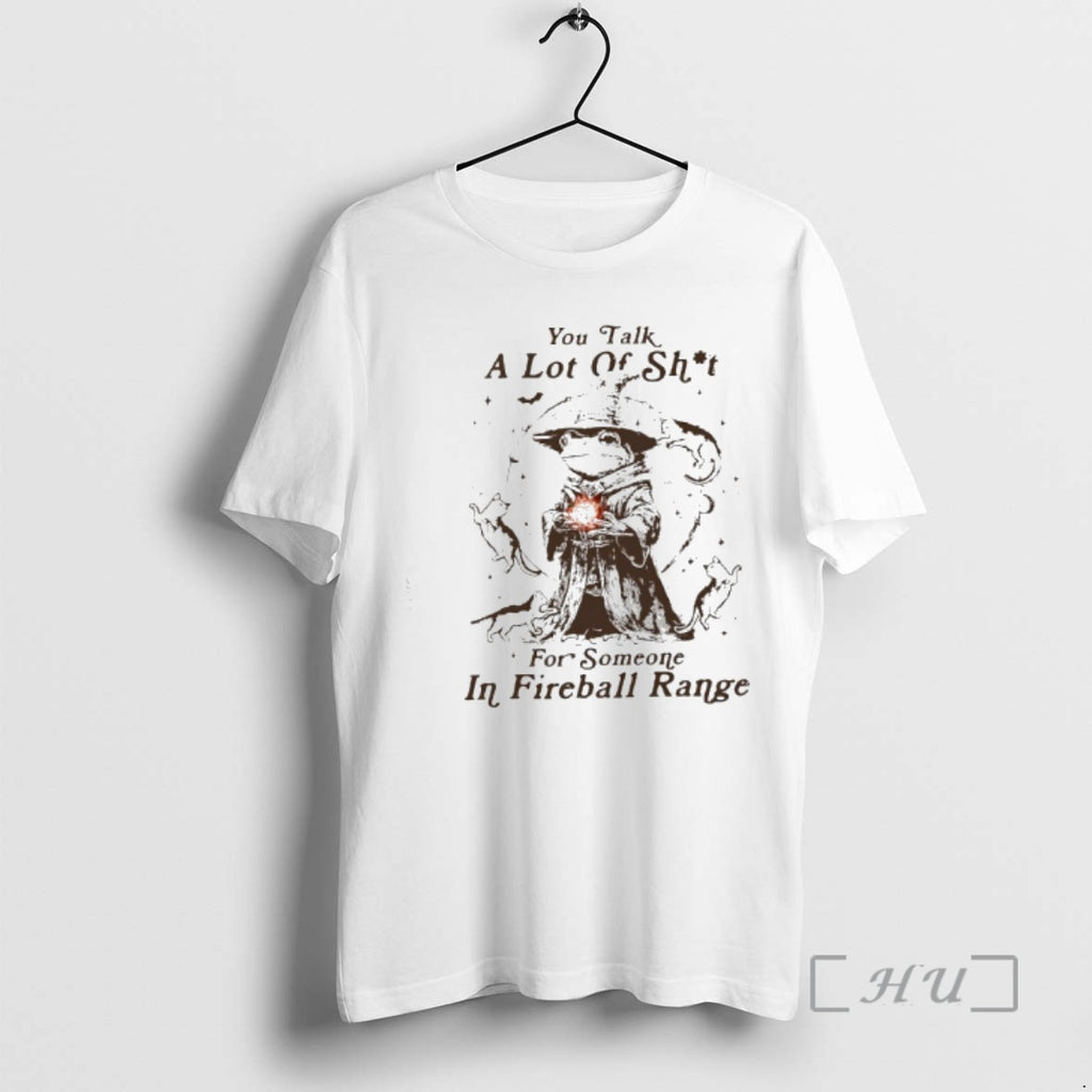 Officials Frog You Talk A Lot Of Shit For Someone In Fireball Range Premium T-Shirts, Hoodie, Sweatshirt | PureTeeCo.com