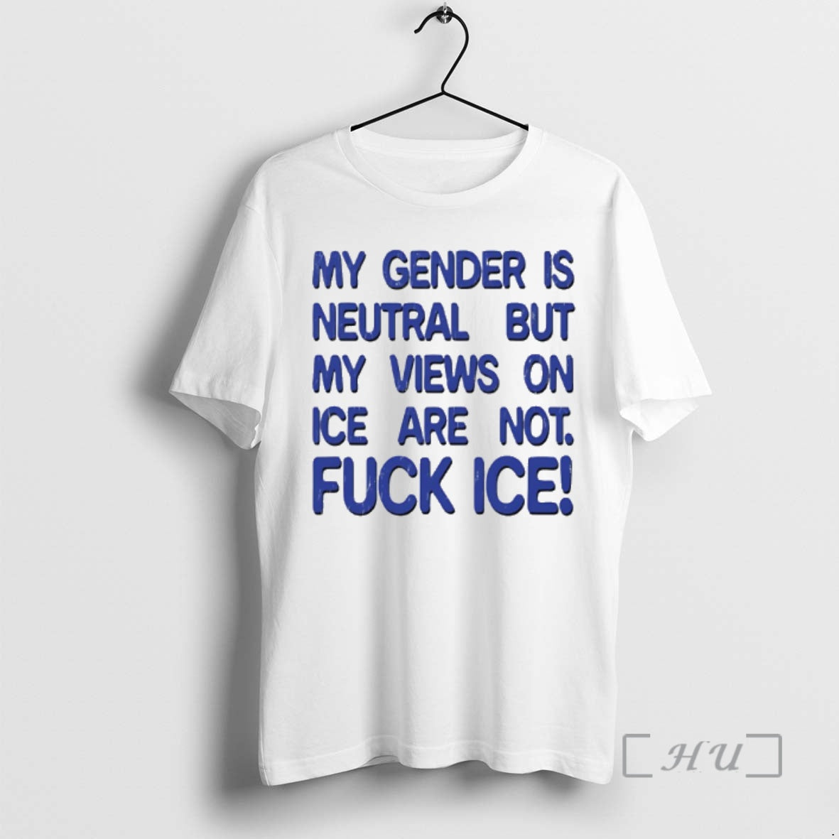 Officials Gender Is Neutral But My Views On Ice Are Not Fuck Ice Premium T-Shirts, Hoodie, Sweatshirt | PureTeeCo.com