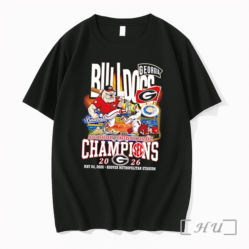 Officials Georgia Bulldogs 2026 Sec Southeastern Conference Tournament Champions Mascot Tee Premium T Shirts Sweater