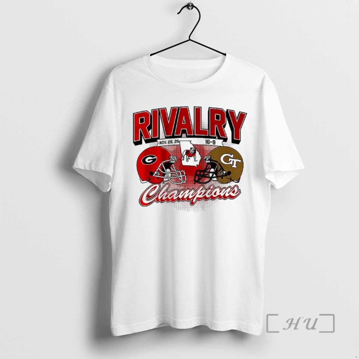 Officials Georgia Bulldogs Vs Georgia Tech Yellow Jackets Ncaa Rivalry Winner 2025 Helmet Premium T-Shirts, Hoodie,...